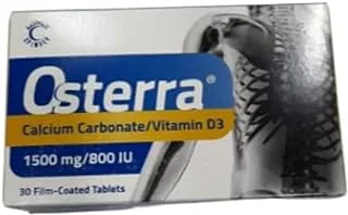 أوستيرا - حبوب الكالسيوم مع فيتامين د 1500 مجم/800 وحدة دولية - 30 قرصًا