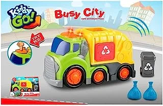 Kiddy Go Free Wheel Garbage Truck with Lights and Sound