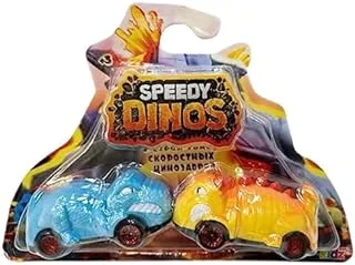 Speedy Dinos Racer Vehicle Toy, Double Pack