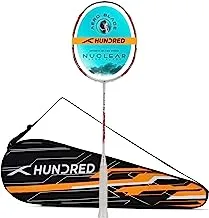 HUNDRED Nuclear 78 Carbon Fibre Unstrung Badminton Racket with Full Racket Cover for Intermediate Players (80g, Maximum String Tension - 32lbs)