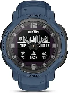 Garmin Instinct Crossover Solar Analog Smartwatch for Men, Tidal Blue