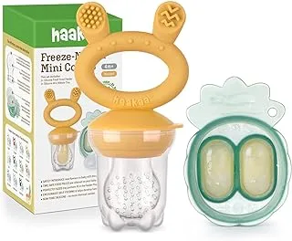 Haakaa Silicone Baby Fruit Food Feeder Pacifier for 3+ Months, Mustard