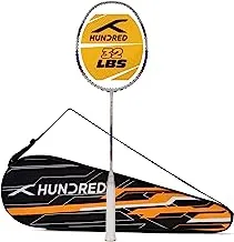 HUNDRED Rock 88 Carbon Fibre Unstrung Badminton Racket with Full Racket Cover for Intermediate Players (80g, Maximum String Tension - 32lbs)