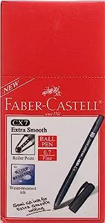 مجموعة أقلام حبر جاف حريرية CX7 من فابر كاستل، 10 قطع، مقاس الطرف 0.7 ملم، أسود