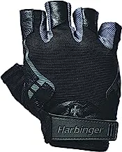 Harbinger Pro Non-Wristwrap Weightlifting Gloves with Vented Cushioned Leather Palm (Pair)