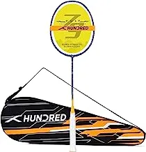 HUNDRED Cult 79 Carbon Fibre Unstrung Badminton Racket with Full Racket Cover for Intermediate Players (80g,Max Tension - 32LBS)