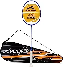 HUNDRED Atomic X 38 CTRL Carbon Fibre Unstrung Badminton Racket with Full Racket Cover for Intermediate Players (82g, Maximum String Tension - 32lbs)