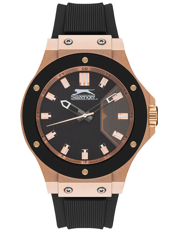 Slazenger Men's Analog Round Shape Silicone Wrist Watch SL.9.6572.1.05 - 47 Mm