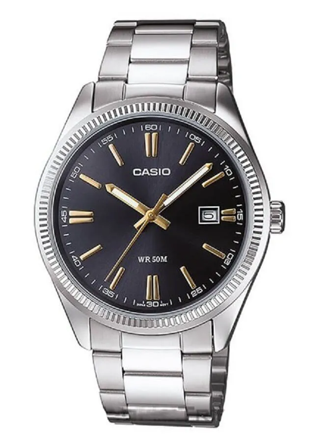 CASIO Stainless Steel Analog Wrist Watch MTP-1302D-1A2VDF