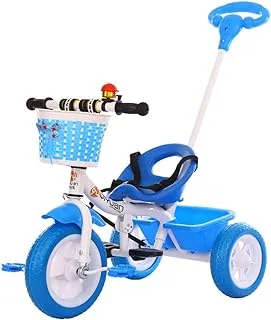 دراجة ثلاثية العجلات للأطفال 3 في 1 للأطفال بعمر 1.5-6 سنوات دراجة ثلاثية العجلات للأولاد والبنات 3 عجلات للأطفال الصغار (أزرق)