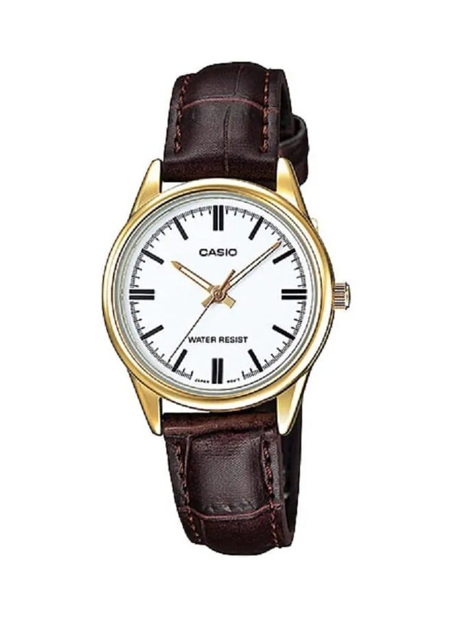 CASIO Leather Analog Wrist Watch LTP-V005GL-7AUDF