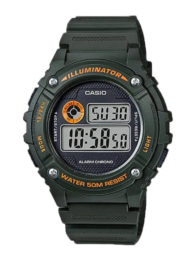 CASIO ساعة يد رقمية راتنج W-216H-3BVDF
