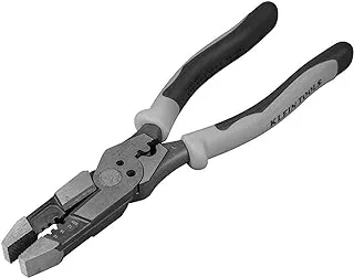 Klein Tools J215-8CR Multitool Pliers, Hybrid Multi Purpose Tool/Crimper, Wire Stripper, Bolt Shearing, Wire Grabbing, Twisting, Looping