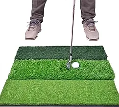 GoSports Tri-Turf XL Golf Practice Hitting Mat - Huge 24 Inch x 24 Inch for Optimal Practice