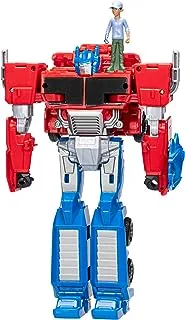 Transformers Toys EarthSpark Spin Changer Optimus Prime 8-Inch Action Figure with Robby Malto 2-Inch Figure, Robot Toys for Ages 6 and Up