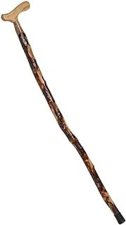 Al Rimaya Walking Stick with Barks and Polish, 93 cm Size, Brown/Beige
