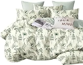 DONETELLA Cotton Reversible Bedding Comforter Set, All Season, 6 Pcs King Size, Printed Comforter Sets for Double Bed, With Super-Soft Down Alternative Filling