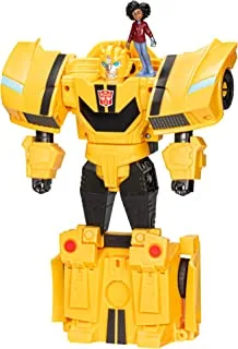 Transformers Toys EarthSpark Spin Changer Bumblebee 8-Inch Action Figure with Mo Malto 2-Inch Figure, Robot Toys for Ages 6 and Up