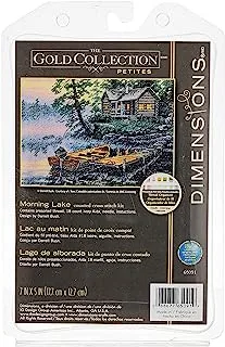 Dimensions Gold Collection Counted Cross Stitch Kit, Morning Lake, 18 Count Ivory Aida, 7'' x 5''