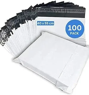 MARKQ Poly Mailers Envelope Bag 100-Pieces, 40 cm x 55 cm Size, White