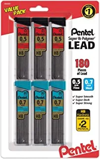 Pentel Super Hi-Polymer Lead Refills Value Pack (C257BPHB6)