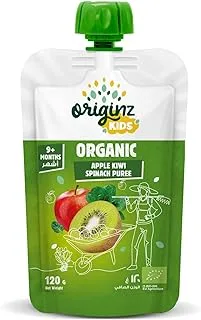 أوريجينز عصير التفاح والكيوي والسبانخ العضوي 120 جم