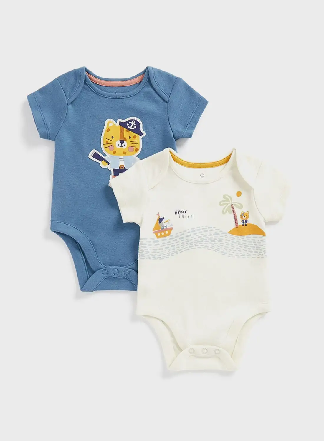 mothercare Kids 2 Pack Printed Bodysuits