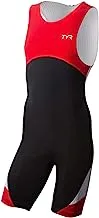 TYR Sport Men's Sport Carbon Zipper Back Short John Skin Suit with Pad