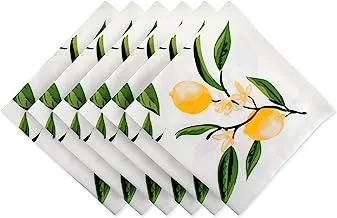 DII Oversized Cotton Napkin for Independence Day July 4th Party, Summer BBQ and Outdoor Picnic, Set, Lemon Bliss 6 Piece