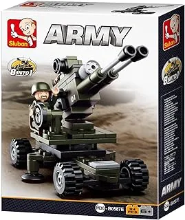 Sluban Army Series - Artillery Building Blocks 94 PCS with Mini Figure - For Age 6+ Years Old
