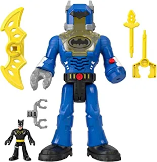 ​Fisher-Price Imaginext DC Super Friends Batman Toys, 12-inch Robot Toy with Lights Sounds and Insider Batman Figure, HGX98
