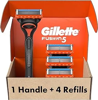 Gillette Fusion5 Men's Razor Handle + 4 Blade Refills