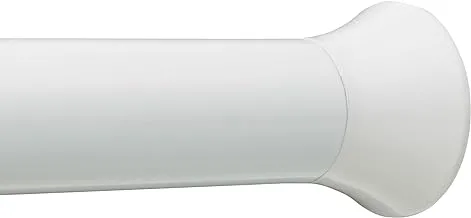 Amazon Basics Tension Curtain Rod, 91.44 CM -1.37 M Adjustable Length, Classic Finial, White