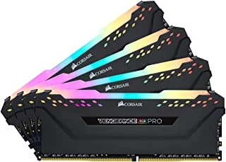 Corsair Vengeance RGB Pro 32GB (4x8GB) DDR4 3600 (PC4-28800) C18 Desktop Memory – Black