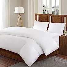 غطاء لحاف واقي من Sleep Philosophy Bed Guardian 3M Scotchgard معالج ماص للرطوبة مع غطاء بسحاب - مقاوم للماء، مقاس كينج، أبيض