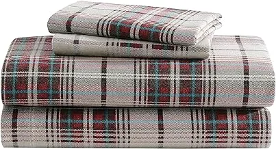Eddie Bauer - Queen Sheets, Cotton Flannel Bedding Set, Brushed For Extra Softness, Cozy Home Decor (Montlake Plaid, Queen)