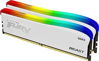 Kingston FURY Beast White RGB Special Edition 16GB 3200MT/s DDR4 CL16 DIMM Desktop Memory (Kit of 2) - KF432C16BWAK2/16