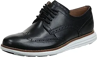 حذاء أكسفورد أوريجينال جراند شورت وينج للرجال من كول هان، جلد أسود أيرونستون، 9