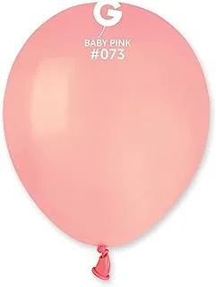 Gemar A50 Latex Balloon without Helium, 5-Inch Size, 073 Baby Pink