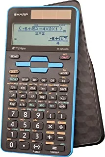 Sharp EL-W535TGBBL 16-Digit Scientific Calculator with WriteView, 4 Line Display, Battery and Solar Hybrid Powered LCD Display, Black & Blue