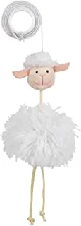 Trixie Sheep On An Elastic Band Plush Cat Toy with Bell, 20 cm