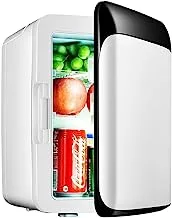 COOLBABY 10L Car Refrigerator 220V/12v Mini Cooling Warming Refrigerators Fridge Freezer Cooler Travel Warmer For Auto Home Office Picnic, Black
