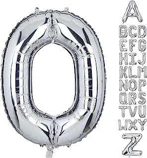 Goldedge Letter O Foil Helium Balloons Big Single Mylar Balloon Birthday Party Decoration Supply Baby Shower Silver 32 Inch Giant S229-OS
