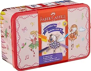 Faber-Castell Connector Pen in Ballerina Music Box 25-Piece Set ، متعدد الألوان