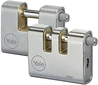 Yale 160ME80 Armoured Padlock, 80 mm Size, Silver