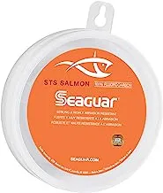خيط صيد سمك السلمون Seaguar STS، قوي ومقاوم للتآكل، قائد صيد السمك عالي الأداء بنسبة 100% من الفلوروكربون، غير مرئي تقريبًا