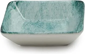 EDESSA Lava Porcelain Ceramic Square Deep Bowl - 12cm - Modern and Functional Bowl for Serving