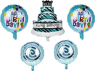 Happy Birthday Blue Cake 5 In 1, One Size