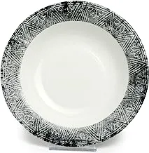 EDESSA Ginko Porcelain Ceramic Soup Plate - 22cm - Classic and Versatile Plate for Soups