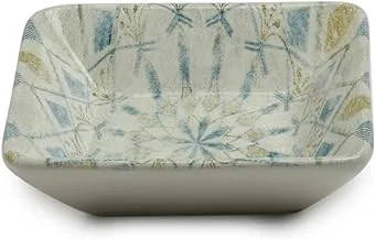 EDESSA Montessa Porcelain Ceramic Square Deep Bowl 12cm - Elegant Porcelain Ceramic Bowl for Soups, Stews, and More